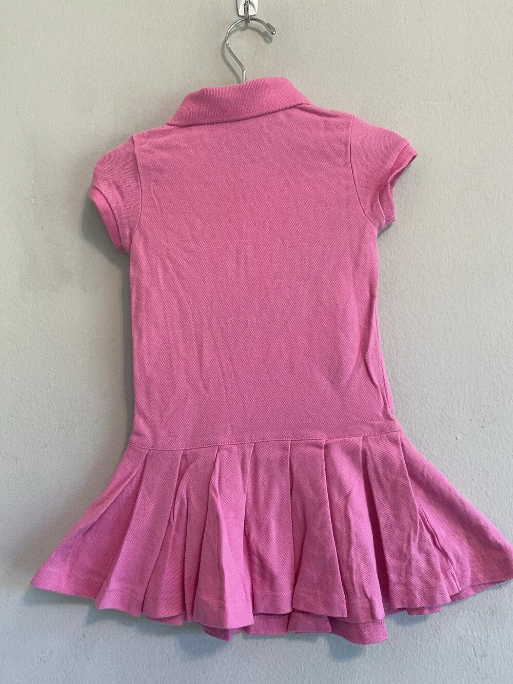 Vintage Ralph Lauren Pink Ruffle Polo Dress Girls 2T